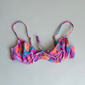 Kulani Kinis Ruched Underwire Bikini Top – Size M